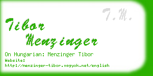 tibor menzinger business card